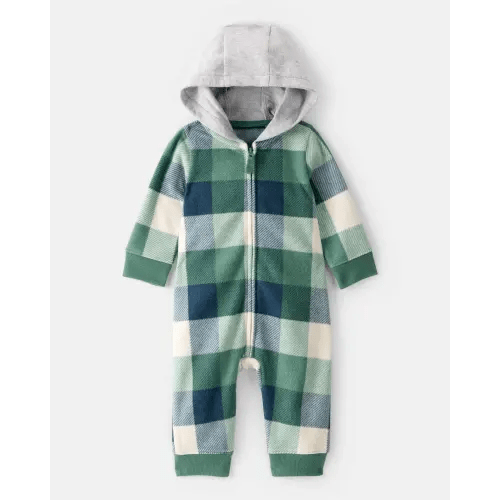 Baby Boy Plaid Print Long-Sleeve Jumpsuit - Plaid - Carter's | Carter's