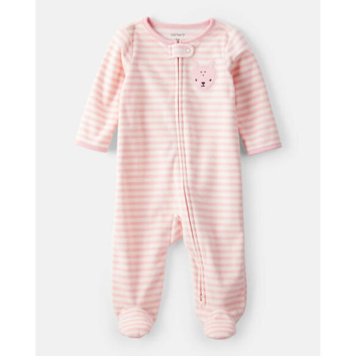 Baby Girl Deer Loose Fit Long-Sleeve Sleep & Play Pajamas - Pink - Carter's | Carter's