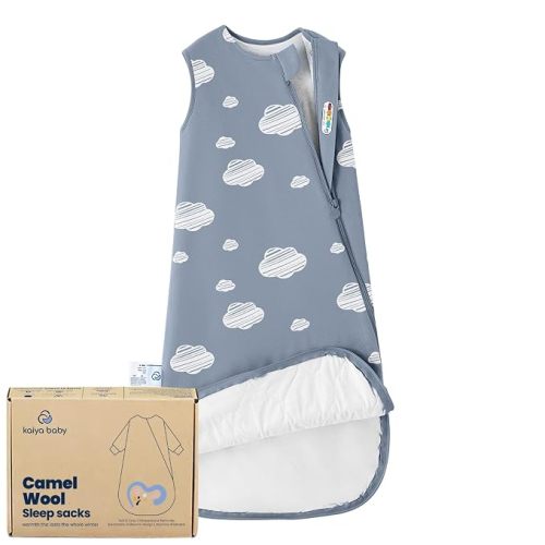 Kaiyababy Organic Cotton Baby Sleep Sack, 1.0 TOG Wearable Blanket, 0-6M