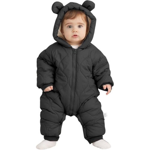Baby Boy Snowsuit Newborn Winter Jumpsuit Romper Coat Clothes Outwear Onepiece Hoodies Toddler