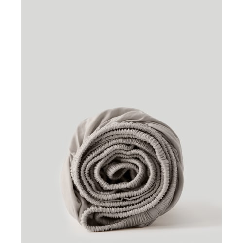 Home Organic Room Service Sateen Fitted Sheet in color "Dove Grey" | Size Twin