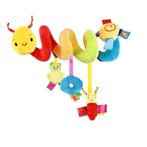 Molucky Baby Rattle Toy – Soft Cotton Plush Spiral Hanging Toy for Newborn+
