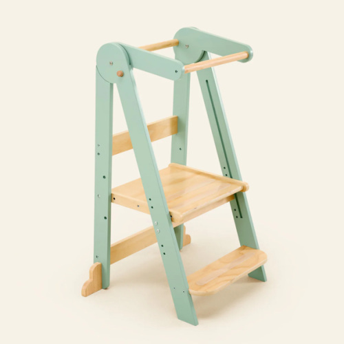 HARPPA Nordi | Foldable Toddler Tower – Compact Montessori-Inspired Standing Tower for Ages 2–6, Wooden Convertible Tower for Kitchen, Bathroom & More