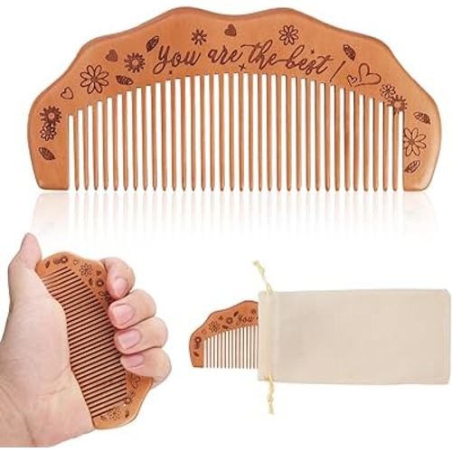 Birthing Comb with Affirmation Gifts for Labor and Delivery - Wooden Comb and Essentials for Expectant Mothers