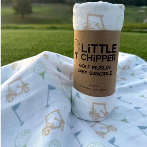 Golf Themed Baby Muslin Swaddle – Little Chipper Golf