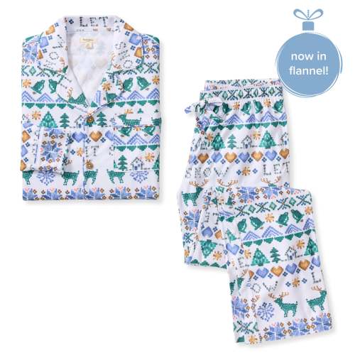 Let It Snow Flannel Mens Pajama Set | Burt’s Bees Baby® – Burt's Bees Baby