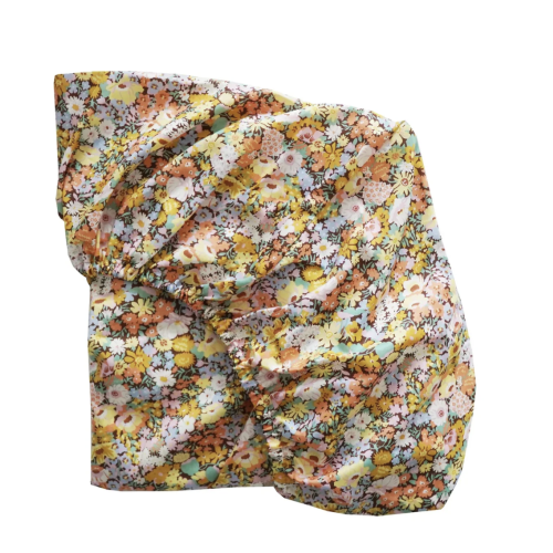 Fitted Sheet made with Liberty Fabric THORPE YELLOW