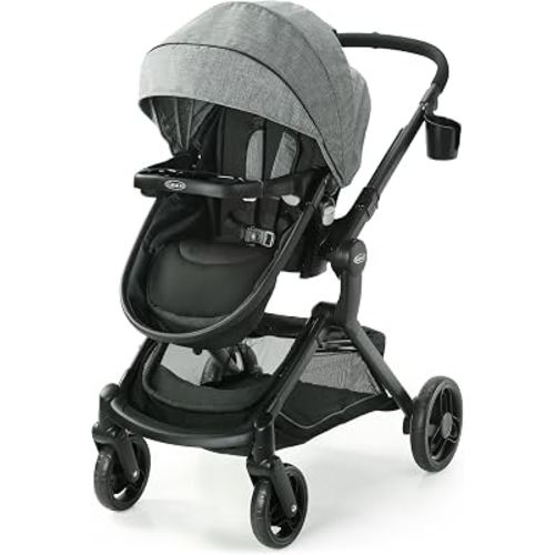 Graco Modes Nest 3-in-1 Stroller, Nico | 3 Modes: Infant Car Seat Carrier & Pramette, Toddler Stroller; Slide2Me Height-Adjustable and Reversible Stroller Seat
