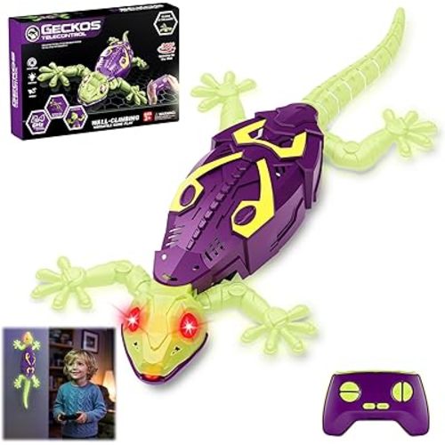 Wall Climbing Gecko, Glow in The Dark Lizard, RC Cars Toys for Kids Ages 5-8,Wall Crawler Robot Geckos,Fun Kids Toys, Birthday Gifts for 3 4 5 6 7 8 9 10+ Year Old Boys Girls