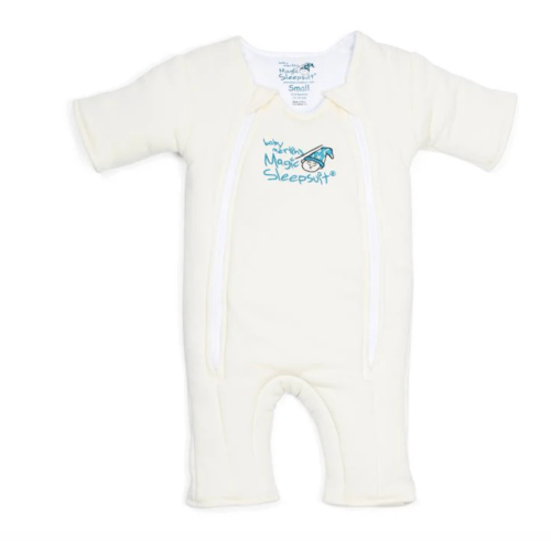 Size Small- Cream Baby Merlin’s Magic Sleepsuit | Soft 100% Cotton Infant Sleepsuit