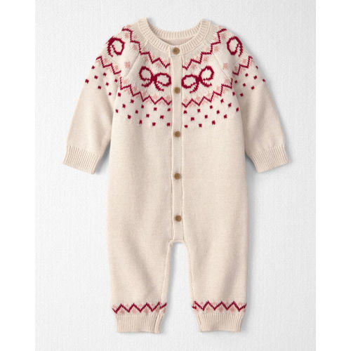 Baby Girl Organic Cotton Fair Isle Sweater Knit Jumpsuit - Little Planet | Carter's
