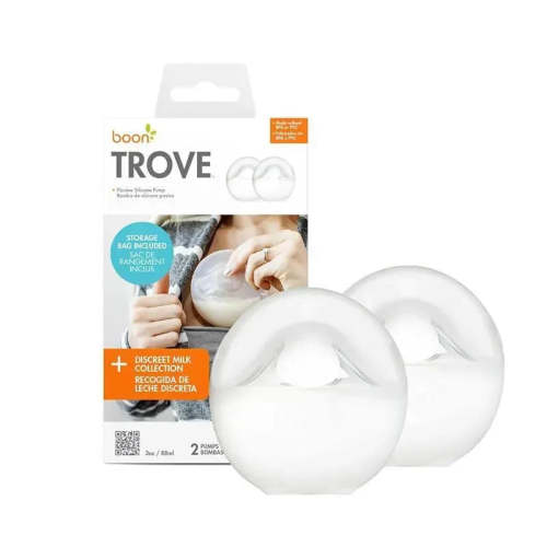 Tomy - Boon Trove Silicone Manual Breast Pump Bundle with Travel Pouch, 2 Pack