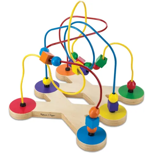 Melissa & Doug Classic Bead Maze - Wooden Educational Toy Wooden Bead Maze Toy for Toddlers Ages 3+