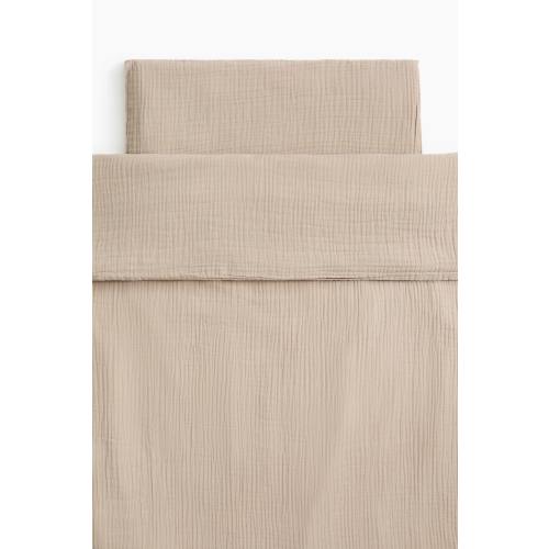 MUSLIN CRIB DUVET COVER SET