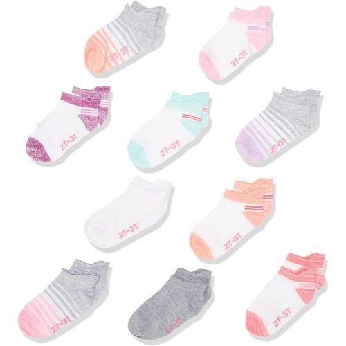 Hanes Baby And Toddler Socks, Non-slip Grip Ankle Socks, Boys' and Girls', Multipacks