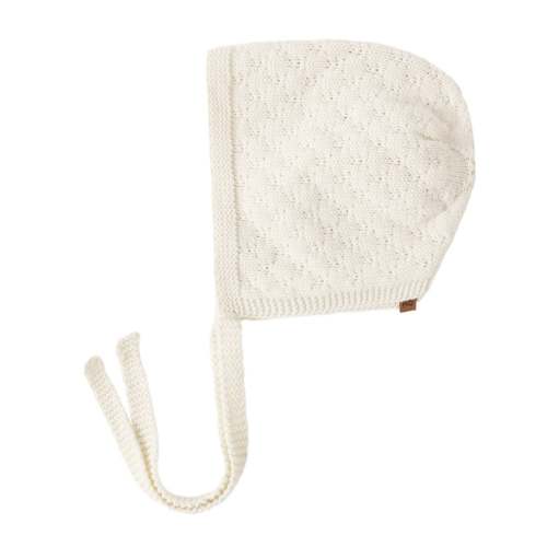 Quincy Mae - Organic Pointelle Knit Bonnet - Natural
