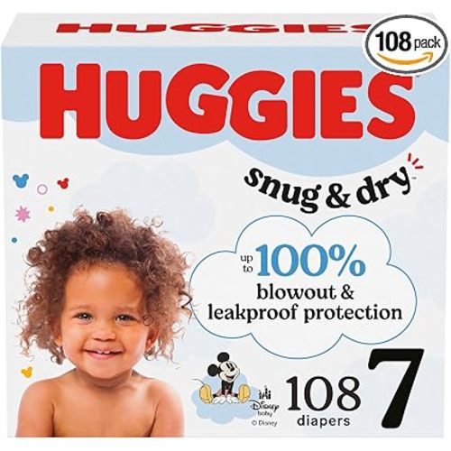 Huggies Snug & Dry Diapers Size 7, 108 Count