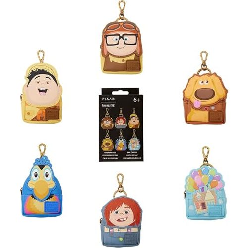 Loungefly Disney: Pixar - Up - Mystery Mini Backpack Keychain Charms - Great for Kids & Adults - Collectible Keycahins