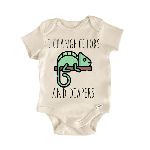 Chameleon Lizard Reptile Newborn Baby Bodysuit
