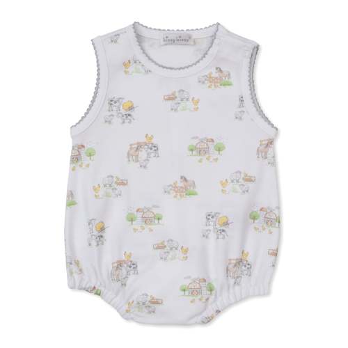 Printed Sleeveless Bubble, Fun on the Farm (0-3 month)