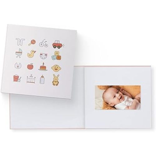 Heirloom Video Book - 5" HD Screen for Custom Memory Gift - Wedding Birthday Anniversary Mother's Day- 20 Min Video Photo Keepsake - USB Rechargeable - Baby