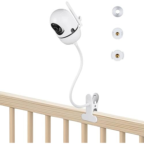 Baby Monitor Mount Compatible with HelloBaby HB65/ HB40/ HB6550/ HB66/ HB6339/ HB6550 Pro, ANMEATE SM935E, Adjustable Baby Monitor Stand Flexible Clip Clamp Mount No Drilling