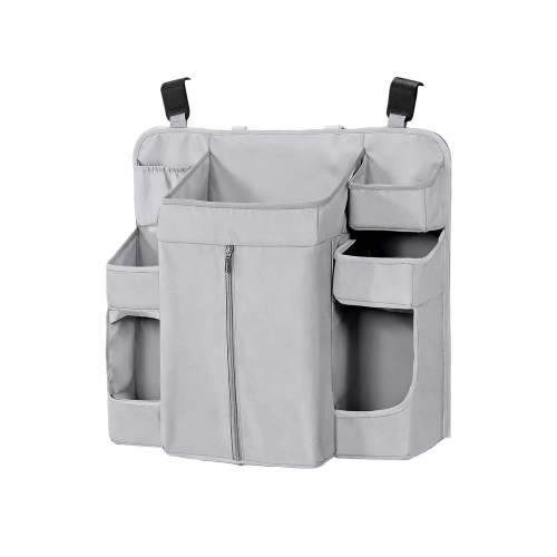 Tepsmf Hanging Diaper Caddy Organizer, for Changing Table and Crib, Diaper Changing Station Organizer Storage for Nursery Baby Stuff, Shower Gift for Newborn New Mom -Dark Gray