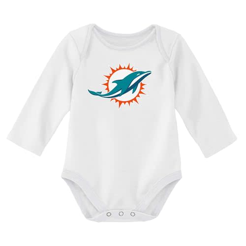 Outerstuff NFL Newborn & Infants 0-24 Months Official Primary Logo Long Sleeve Creeper Bodysuit Romper