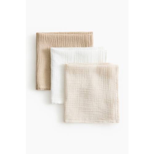 3-PACK MUSLIN BURP CLOTHS