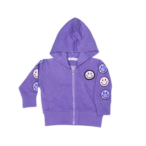 Baby Zip Hoodie - Smiley Tie Dye