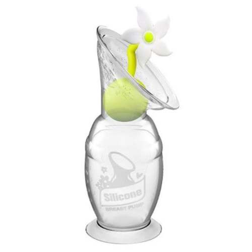 Haakaa Gen. 2 100ml Silicone Breast Pump & Flower Stopper Set Silicone/white