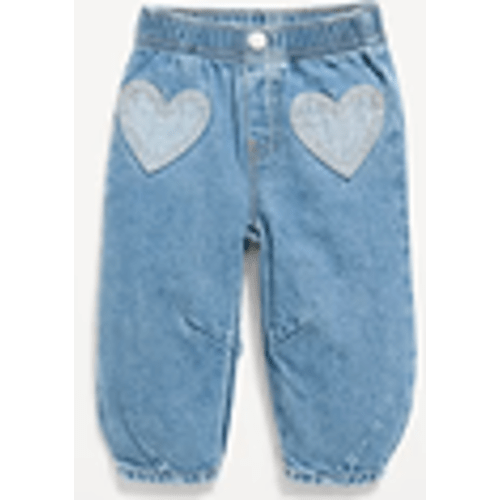 Super Baggy Heart-Pocket Barrel-Leg Jeans for Baby