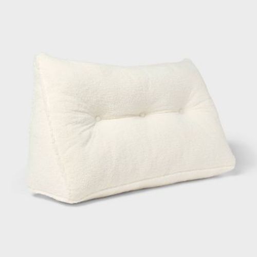 35"x20" Headboard Pillow Faux Shearling Ivory for Dorm - Room Essentials™