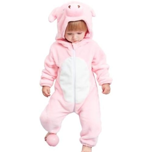 Dream cosplay Unisex Baby Costume,Baby Flannel Animal Halloween Home Clothing