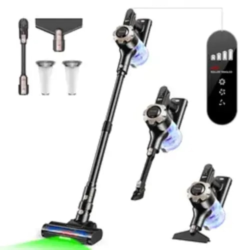 【 2026 newly upgraded】Trucozie T350 Cordless Vacuum Cleaner, 8-in-1 Lightweight Upright Vacuum Cleaner, 45-Minute Runtime, Powerful 33 kPa Suction, Suitable for Home , Hardwood Floors, Carpets, Pet Hair - TikTok Shop