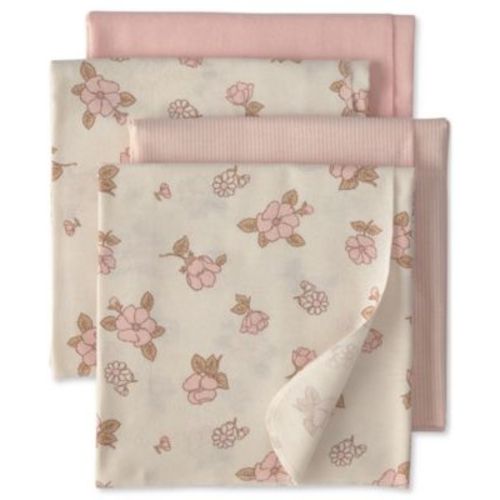 Baby Girls' Flowers Receiving Blankets, 4-Pack