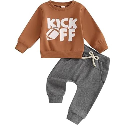 fhutpw Baby Boy Clothes Crewneck Graphic Sweatshirt & Jogger Pants Outfits