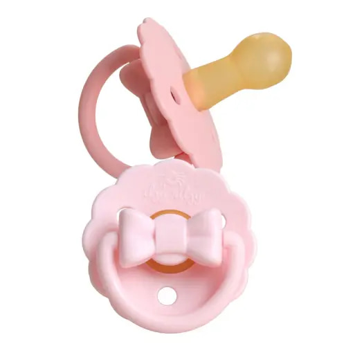 Itzy Soother™ Natural Rubber Pacifier - 6-18M - Pink Bow