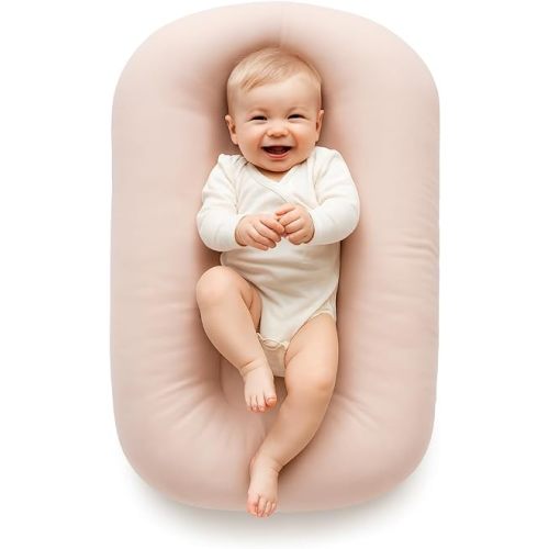 0-24 Months Baby Lounger Support Cushion for Home and Travel, Pink