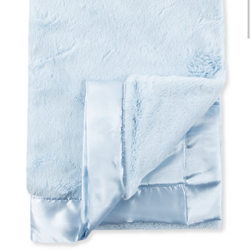 Blue Plush Receiving Blanket