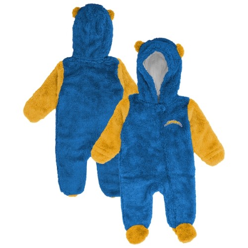 Newborn & Infant Los Angeles Chargers Outerstuff Powder Blue Stay Napping Fleece Bunting Full-Zip Sleeper