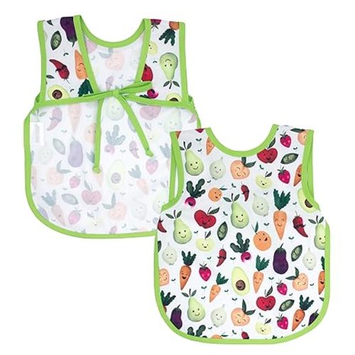 BapronBaby Market Fresh Bapron - No Neck Tie Safer Bib for Baby & Toddler - Soft Waterproof Stain Resistant - Machine Washable - Sz Baby/Toddler 6m-3T