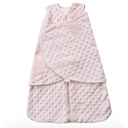 Pink Plushy Dot Velboa Swaddle | HALO