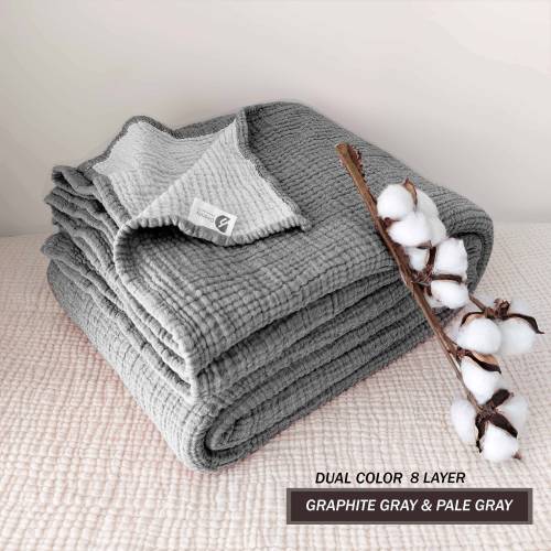 Oversized 8 Layer Gauze Throw ,King size Muslin, Adult Soft Bedspread, Organic Cotton Throw Blanket, Sofa Throw ,Queen, Twin, Toddler