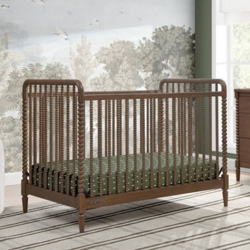 Delta Children Saint 4-in-1 Convertible Crib - Greenguard Gold Certified - Teak Brown