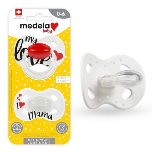 Medela Baby My Love Day-Night Pacifier - 0-6 Months 2pk
