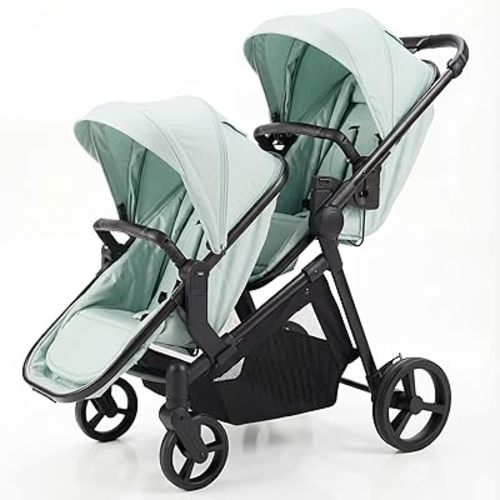 Double Stroller for Twins Infants and Toddlers, Foldable Tandem, Convertible Twin to Single Stroller, Compact Light Weight， Ages 0-3 Years (B0G4LS2W5D)