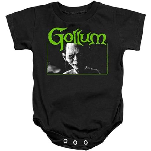 Lord of The Rings Gollum Unisex Infant Snap Suit for Baby (6 Months) Black