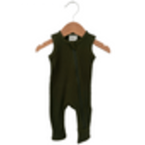 Organic Waffle Sleeveless Zip Romper, Forest – SpearmintLOVE