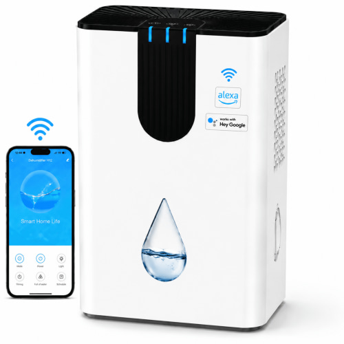 JOYSAILOR 95 oz Dehumidifier for Home & Basement, Up to 850 sq.ft, Portable Dehumidifier for Bedroom, Quiet Operation, Auto Shut-Off, 7-Color LED